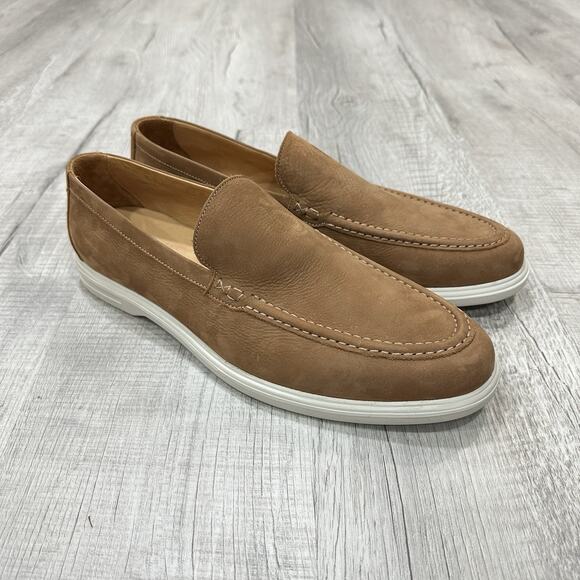 Peter Millar Excursionist Loafers Men\'s Size 12 Nubuck Whiskey MS25XF05 $275 main image 11